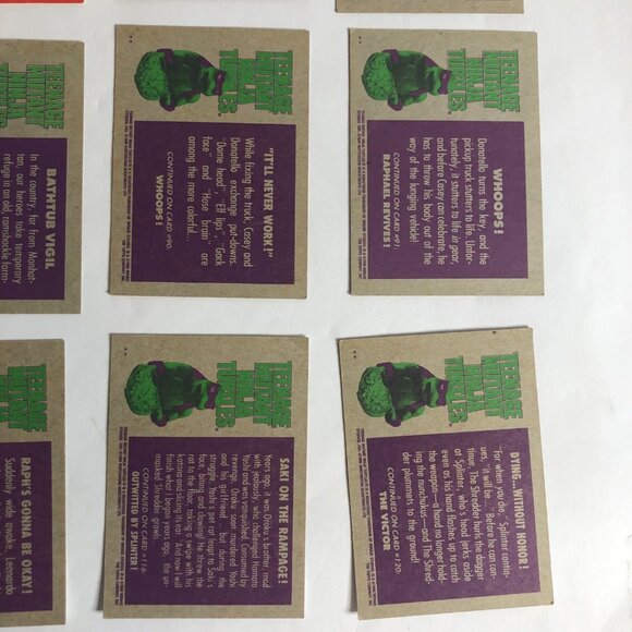 Lot of 8 Teenage Mutant Ninja Turtles The Movie Trading Cards & 1 sticker 1990 - Picture 10 of 12